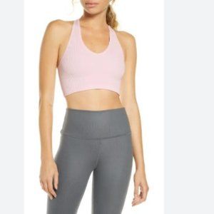 NWT Free People Movement Free Throw Crop Tank Top Rose/Pink Pearl XSmall